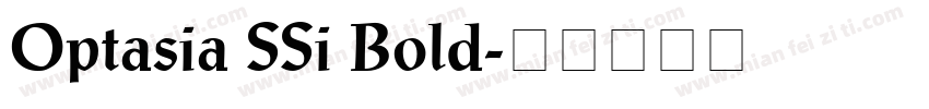 Optasia SSi Bold字体转换